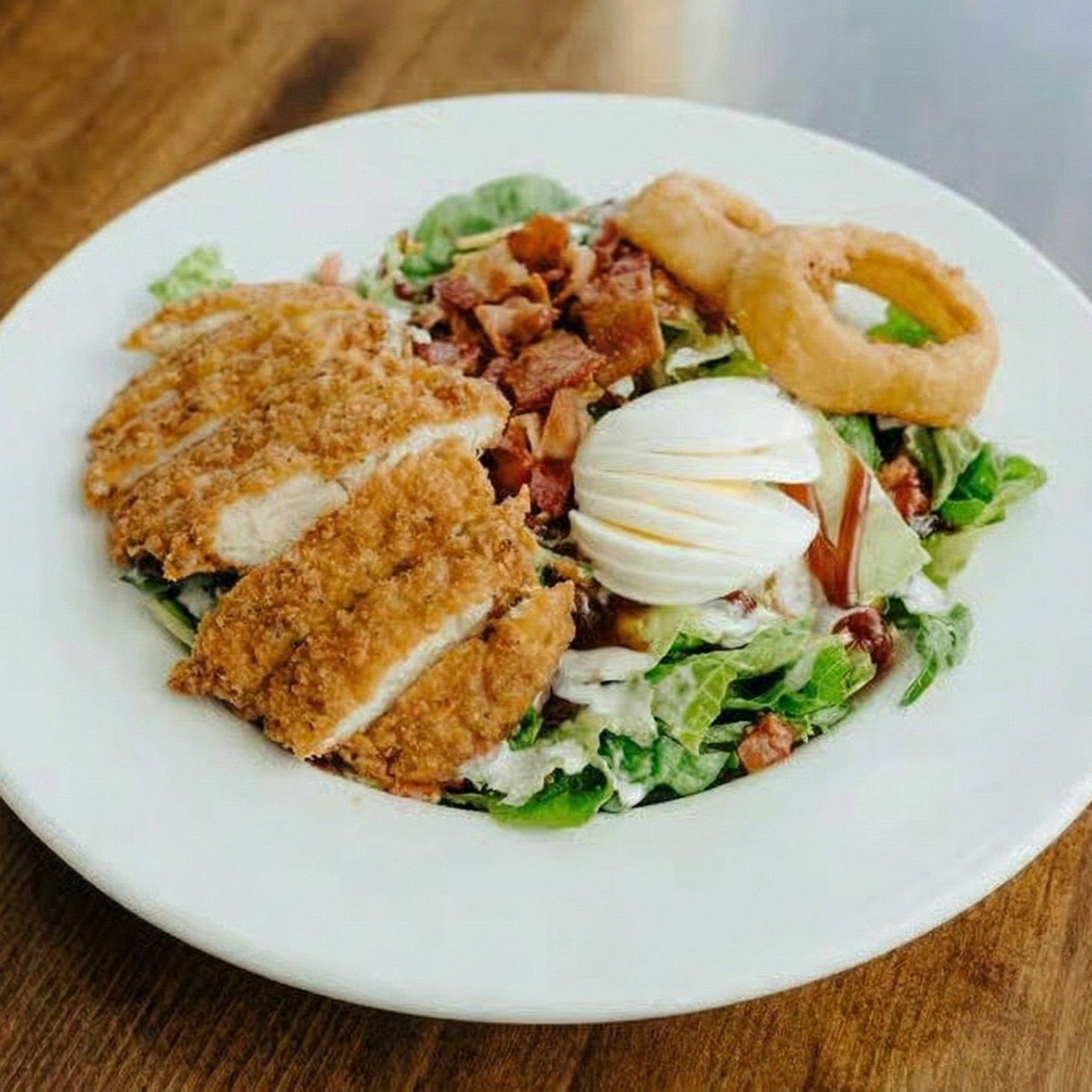 Crispy Chicken BBQ Ranch Salad.